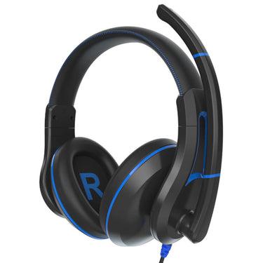 ThinkWrite Ultra Durable Pro TW210 headset in black with blue accents, ideal bulk school headphones for superior comfort and sound.